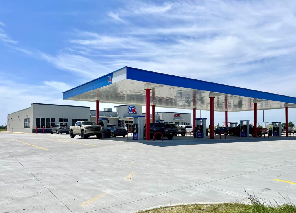 newly built gas station 